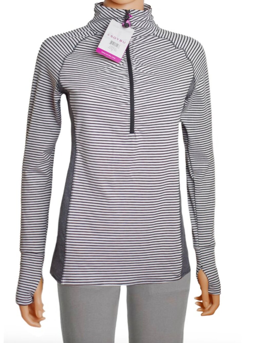 Soybu Women’s Pullover Jacinda Top Sweatshirt Long Sleeve Striped 30+ UPF - Picture 4 of 9